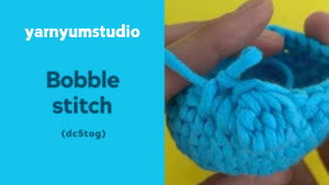 How to bobble stitch (dc5tog)