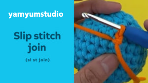 How to slip stitch join in crochet