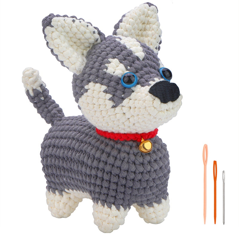 Husky hand-crocheted material bag