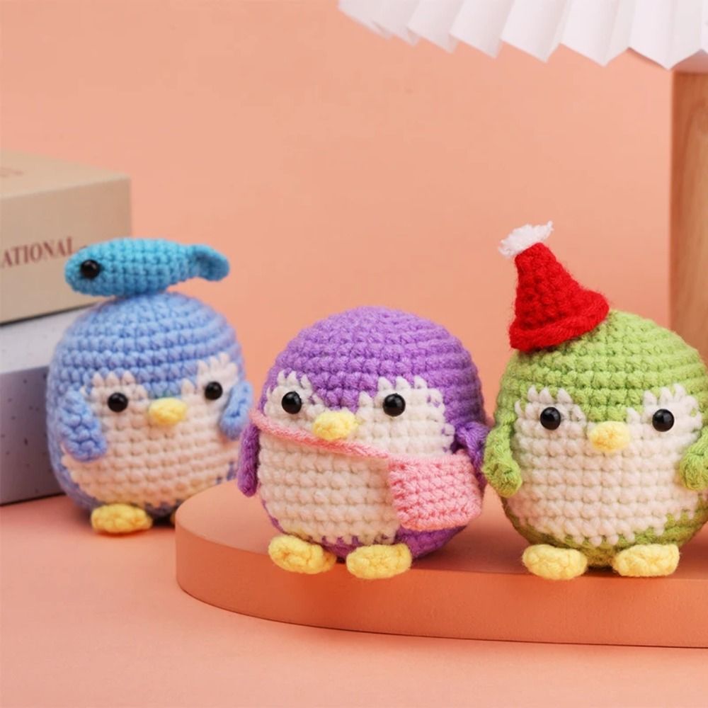 Penguin Family Hand-Crochet Material Kit