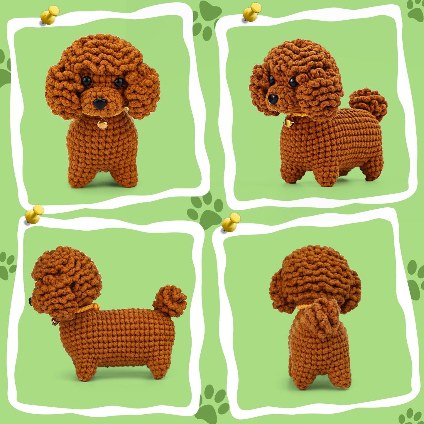 Teddy Dog Hand-Crochet Material Kit