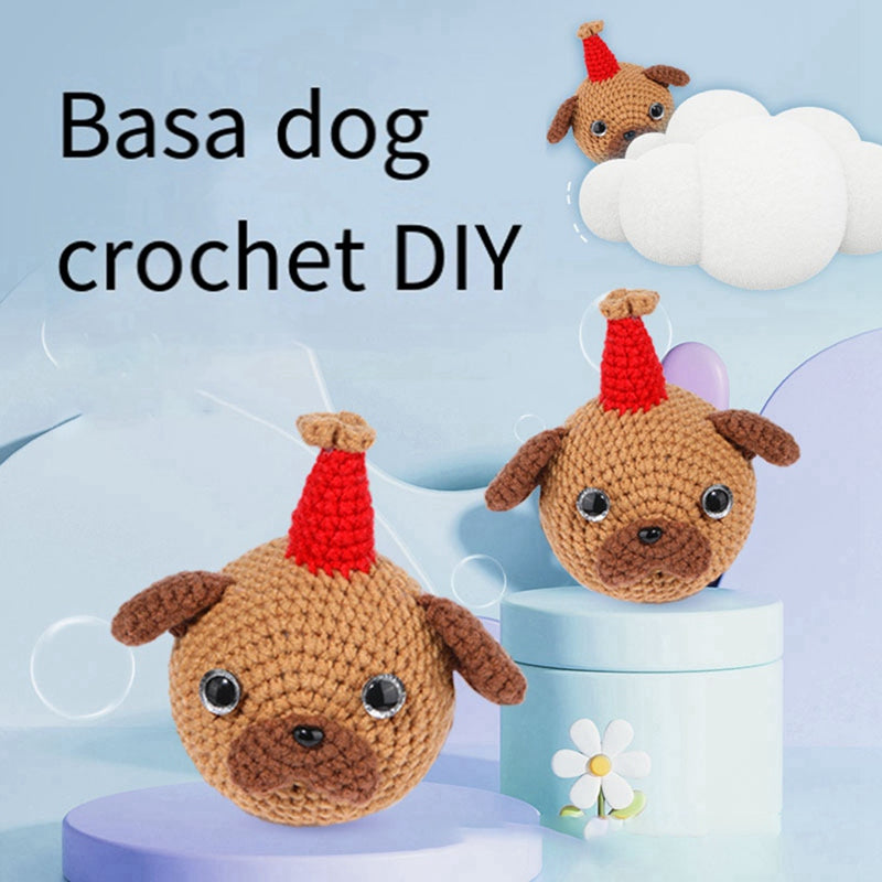 Basa dog handmade crochet material bag