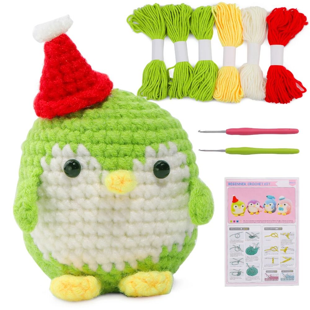 Penguin Family Hand-Crochet Material Kit