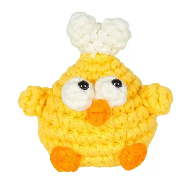 DIY Crochet Chick Keychain Kit for Beginners – Complete Amigurumi Crochet Set with Yarn, Hooks & English Instructions | Cute Handmade Plush Craft Kit
