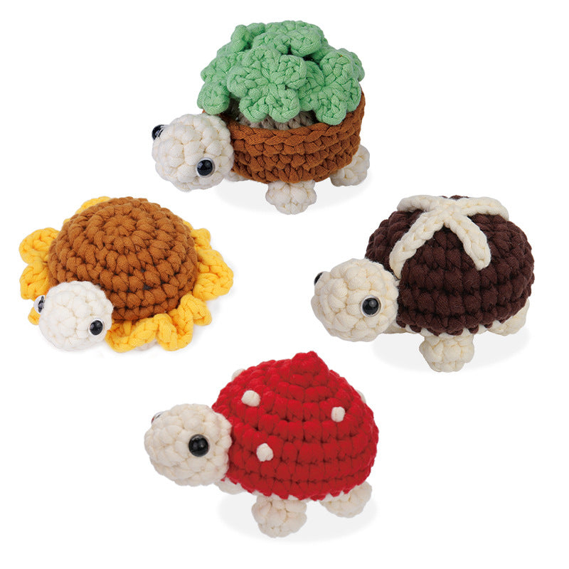 Sunflower Turtle Hand Crochet Material Kit