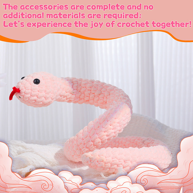 Pink ice line snake hand-crocheted material package