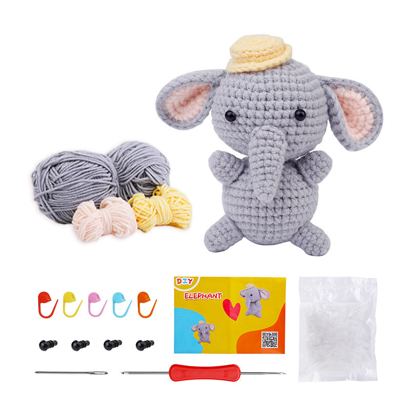 Elephant Hand Crochet Material Kit