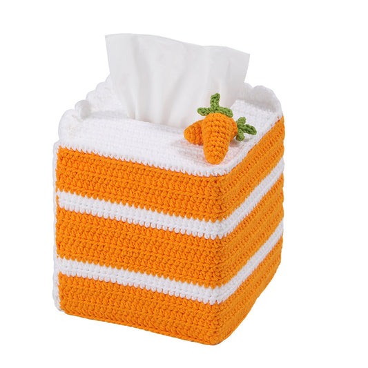 Carrot Tissue Box Hand-Crochet Material Kit