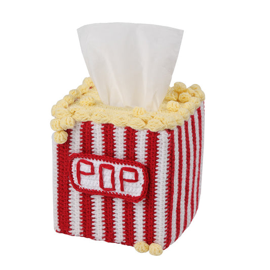 Popcorn Tissue Box Hand-Crochet Material Kit