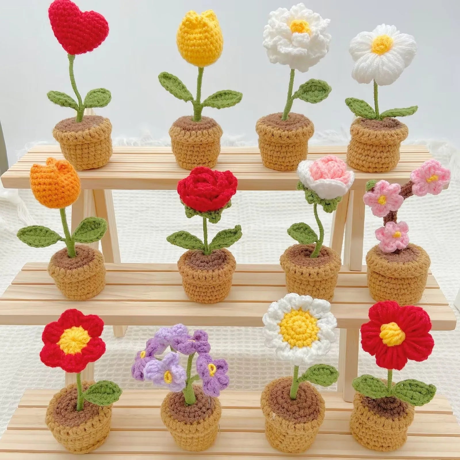 Tulip, Sunflower, Daisy & Lily DIY Yarn Set