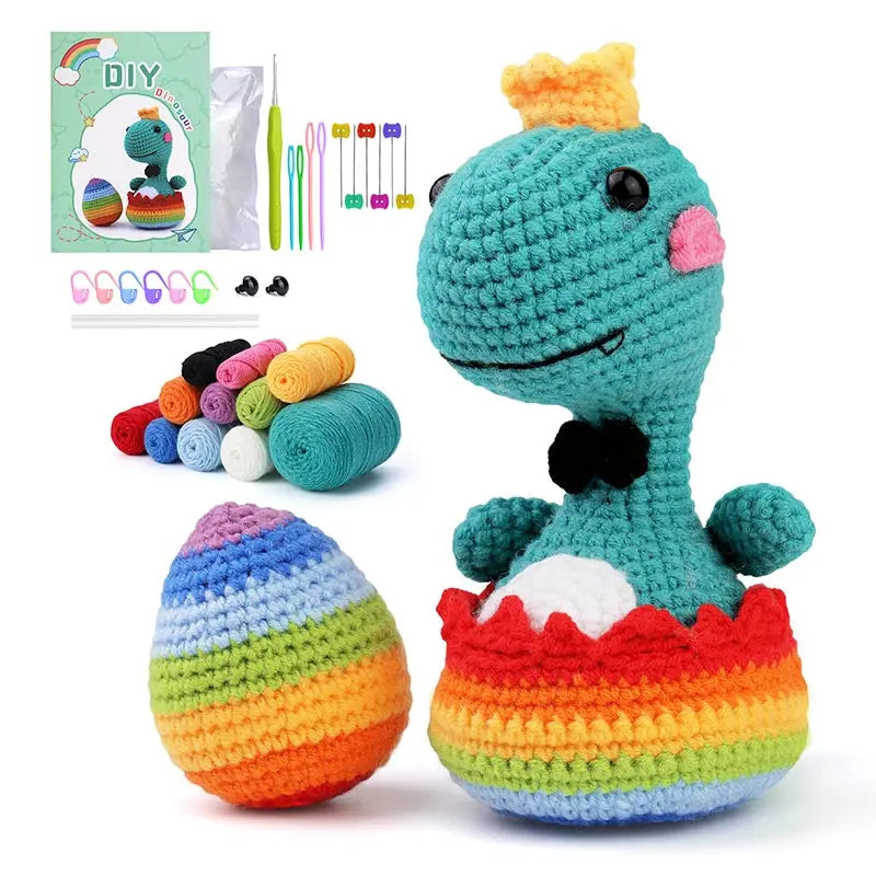 Dinosaur – Handmade Wool Doll & Ornament DIY Set