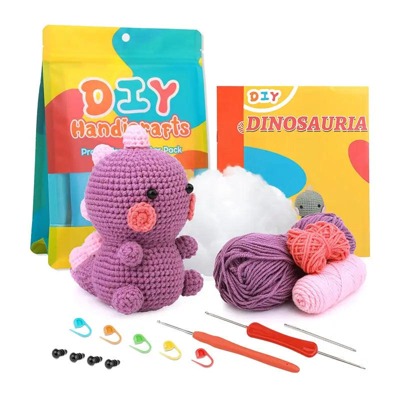 Dinosaur – Handmade Wool Doll & Ornament DIY Set