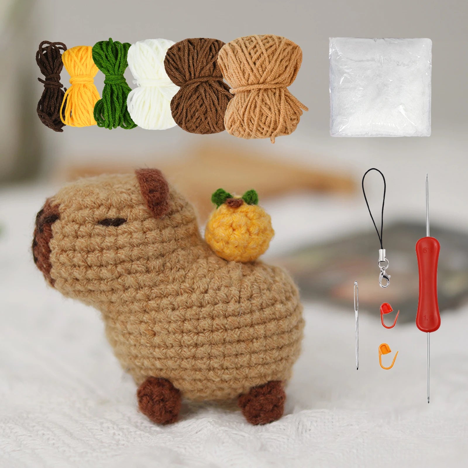 Capybara Crochet Kit for Beginners – Perfect Christmas Gift