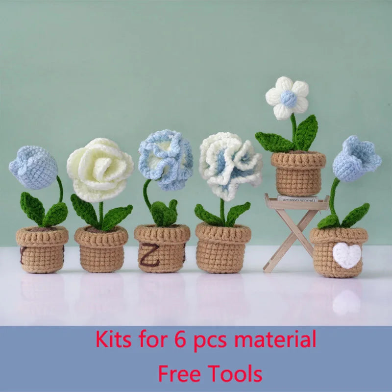 Tulip, Sunflower, Daisy & Lily DIY Yarn Set