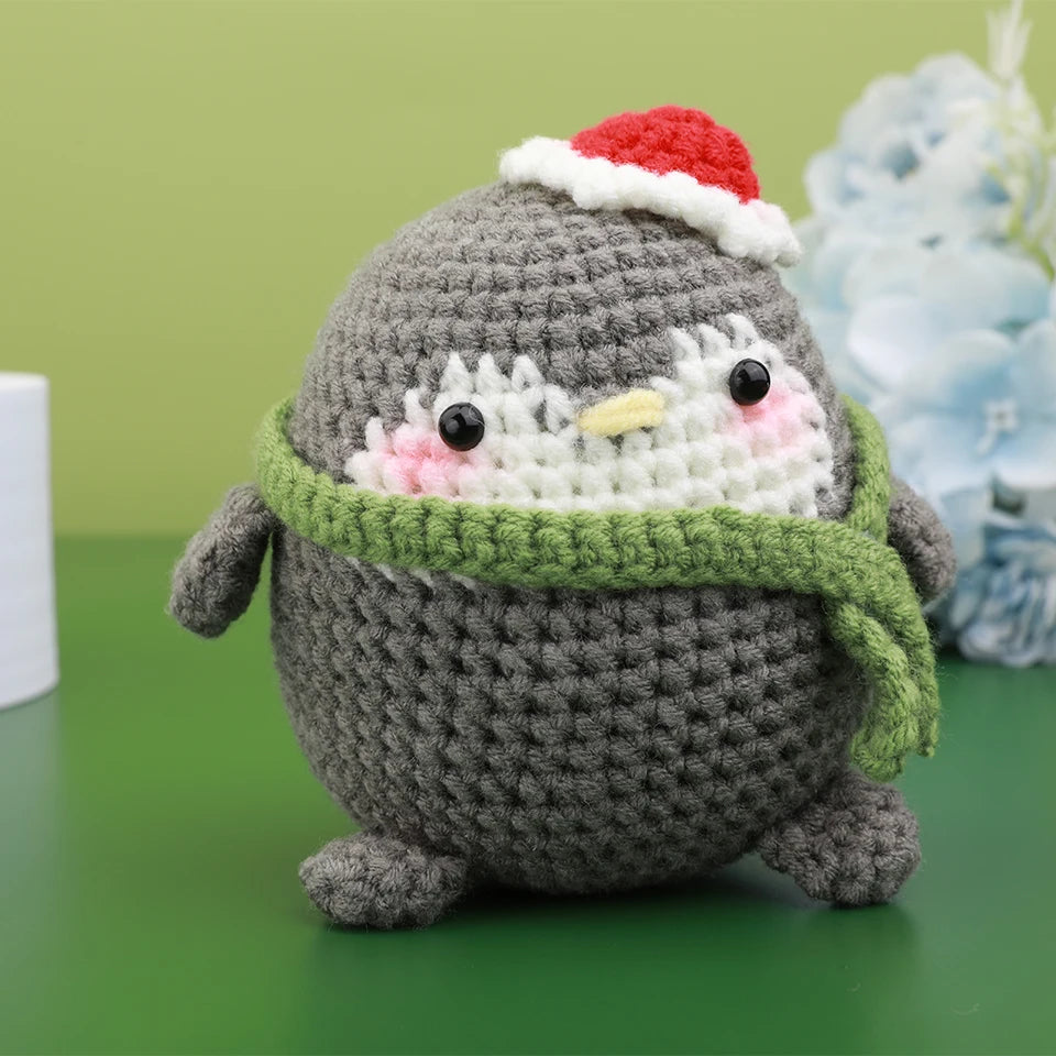 Penguin Crochet Kit – Beginner DIY Knitting Set