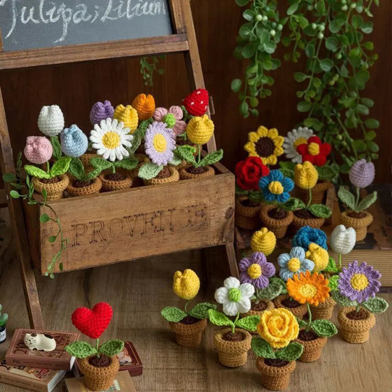 Tulip, Sunflower, Daisy & Lily DIY Yarn Set