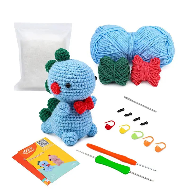 Dinosaur – Handmade Wool Doll & Ornament DIY Set