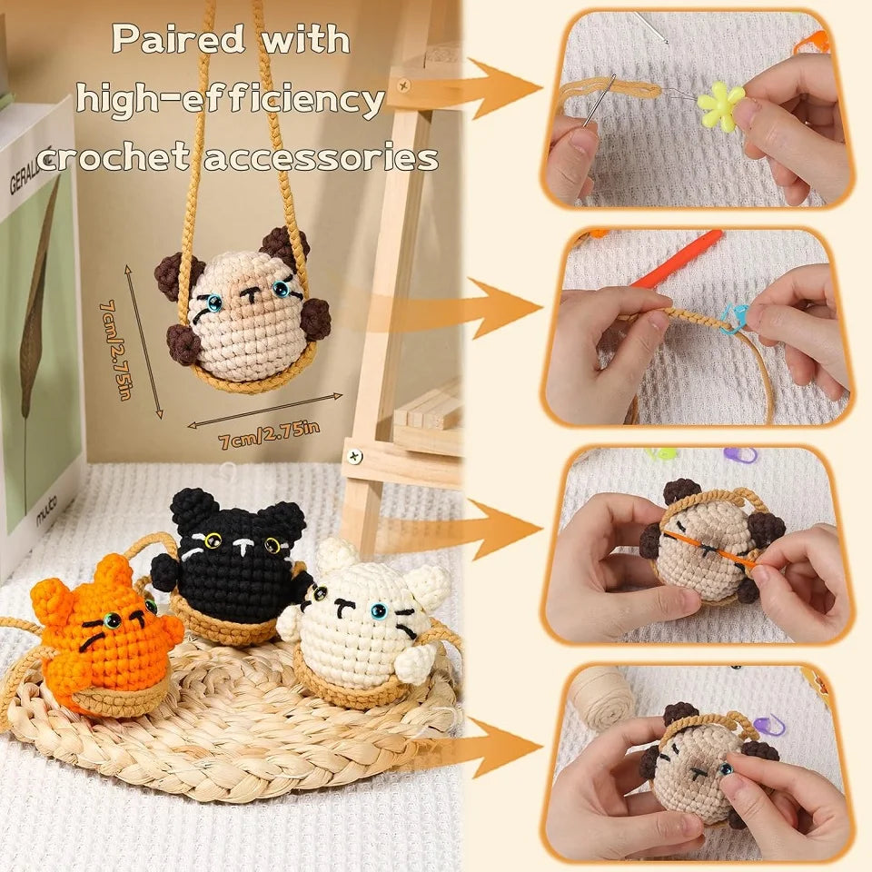 Professional DIY Knitting Set with Cotton Yarn