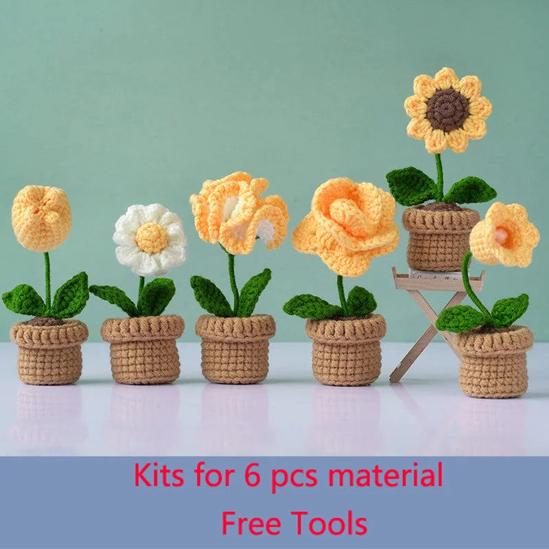 Tulip, Sunflower, Daisy & Lily DIY Yarn Set