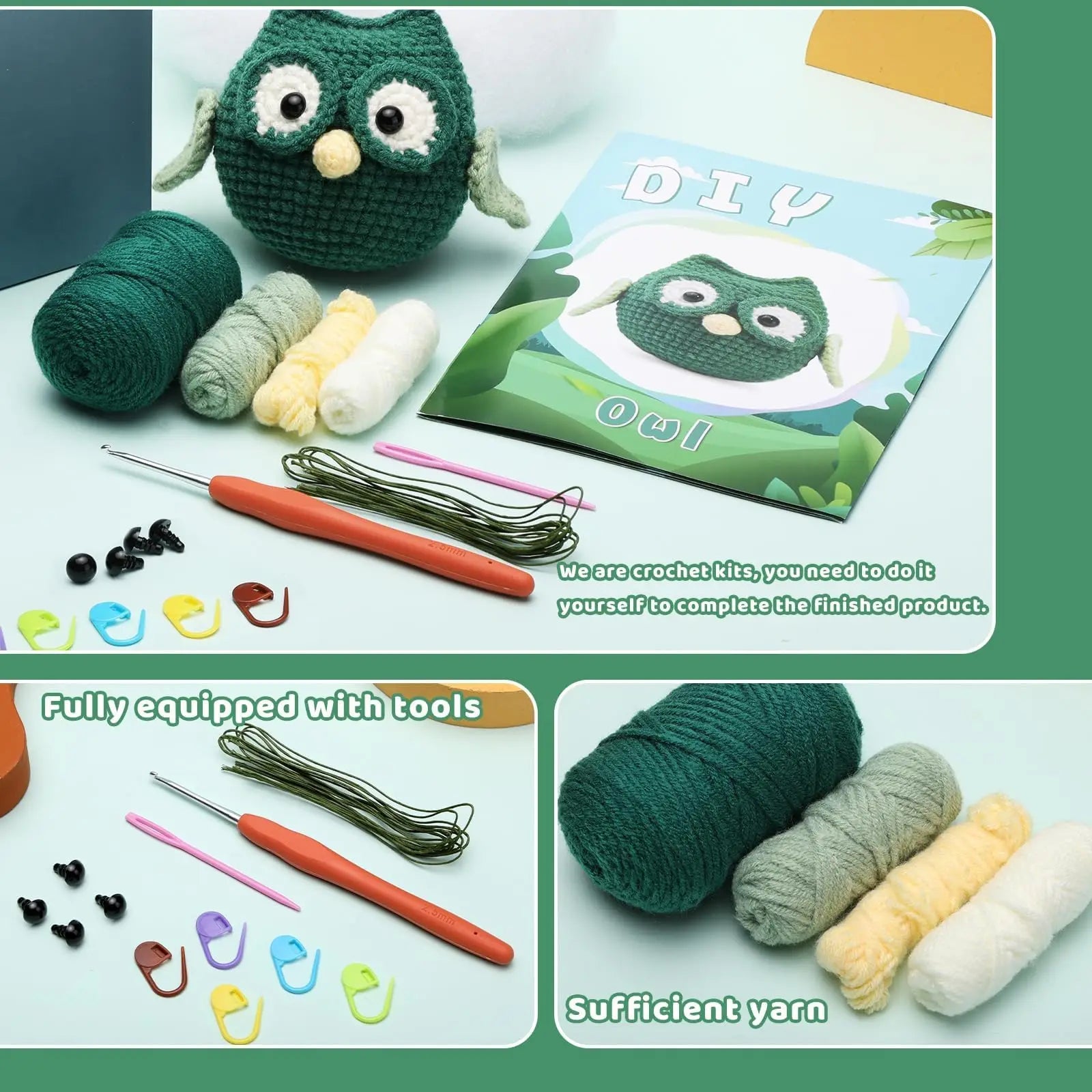 Owl Crochet Starter Kit for Beginners