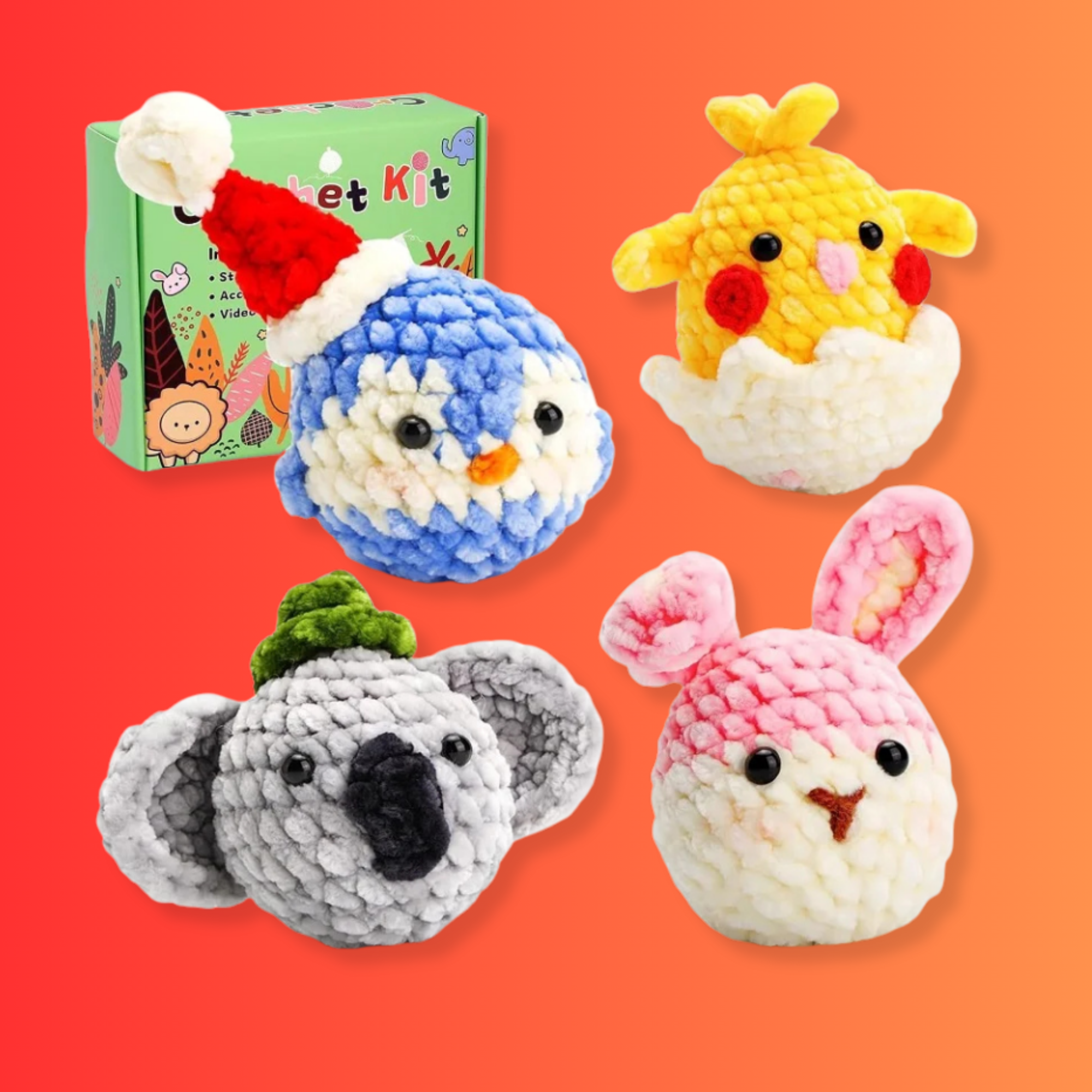 Complete Animal Crochet Kit for Beginners