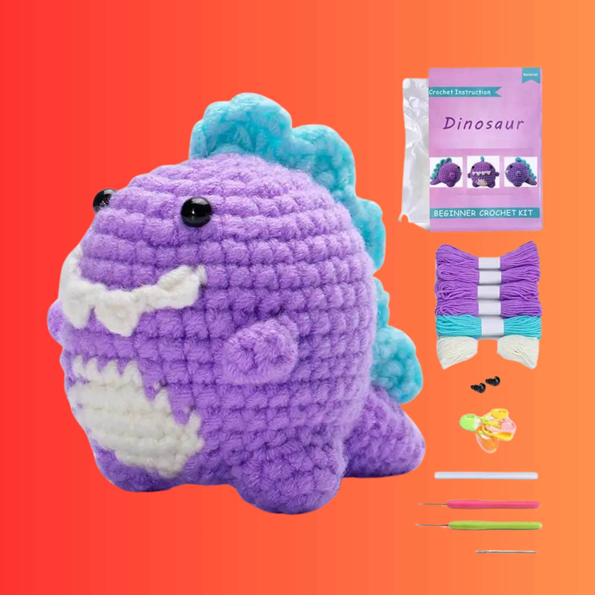 Dinosaur – Handmade Wool Doll & Ornament DIY Set
