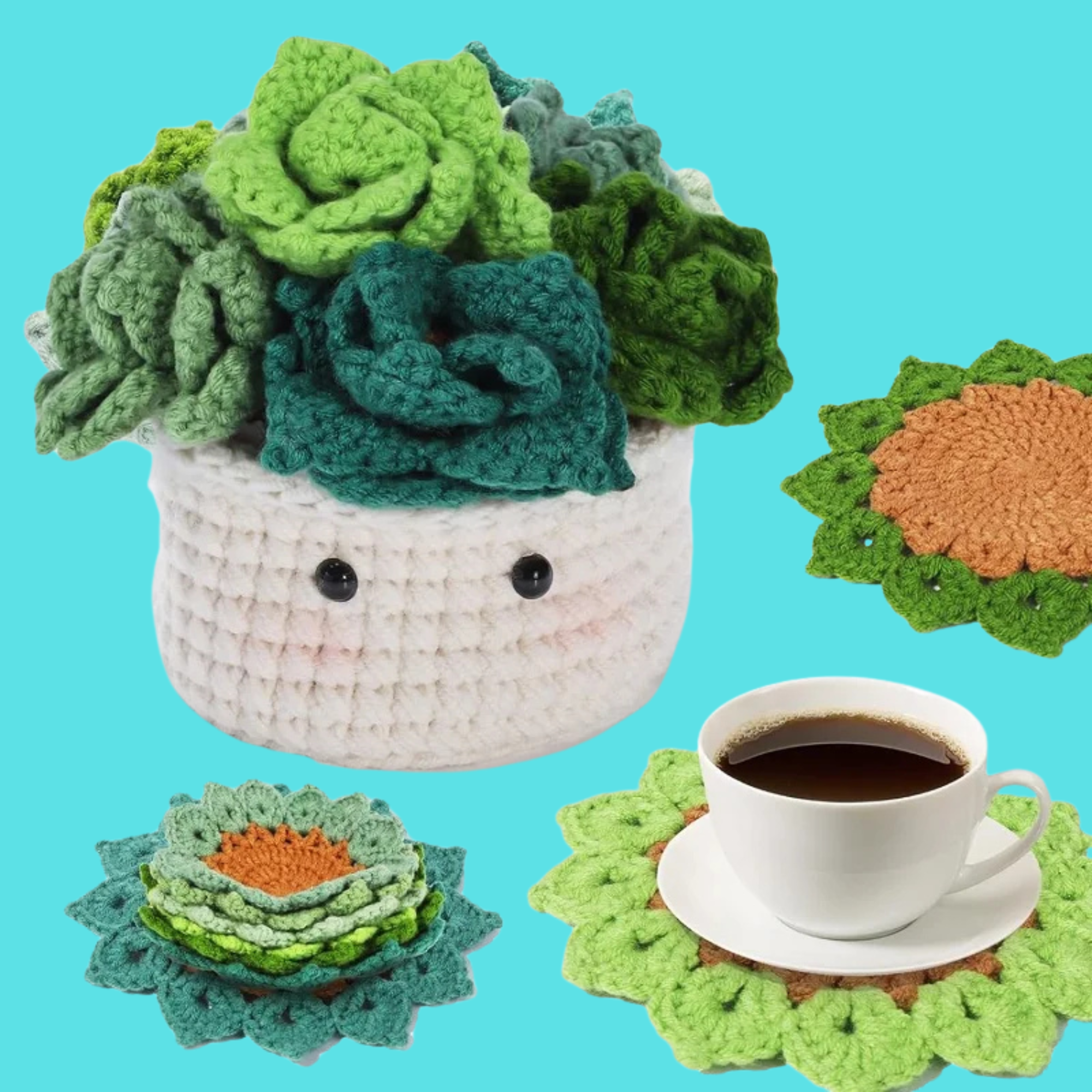Cotton Yarn Coaster Crochet Kit