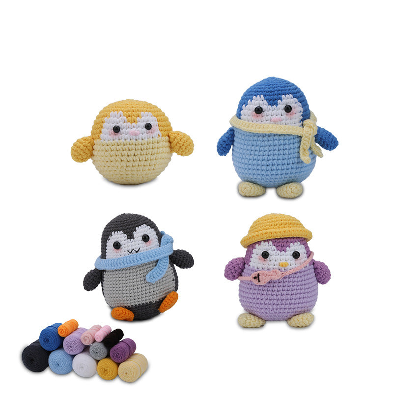 Penguin Family Hand-Crochet Material Kit