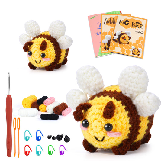 Big Bee + Little Bee Combination Hand-Crochet Material Pack